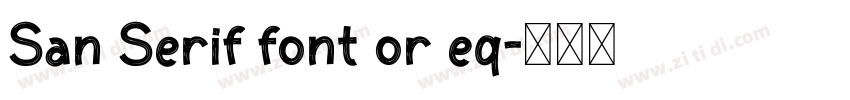 San Serif font or eq字体转换